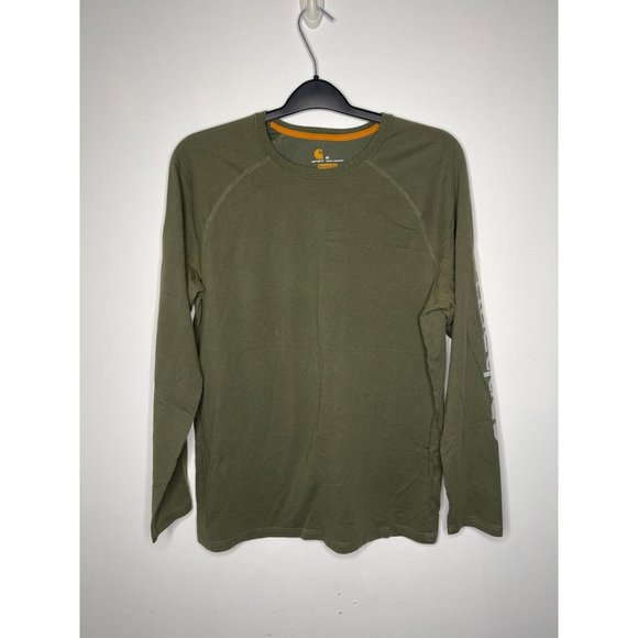 Carhartt Force Relaxed Fit Green Long Sleeve Shirt Size Medium - Picture 1 of 5